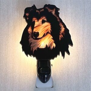 Rough Collie Dog Handmade Night Light Plug In Wall Lamp Sheltie
